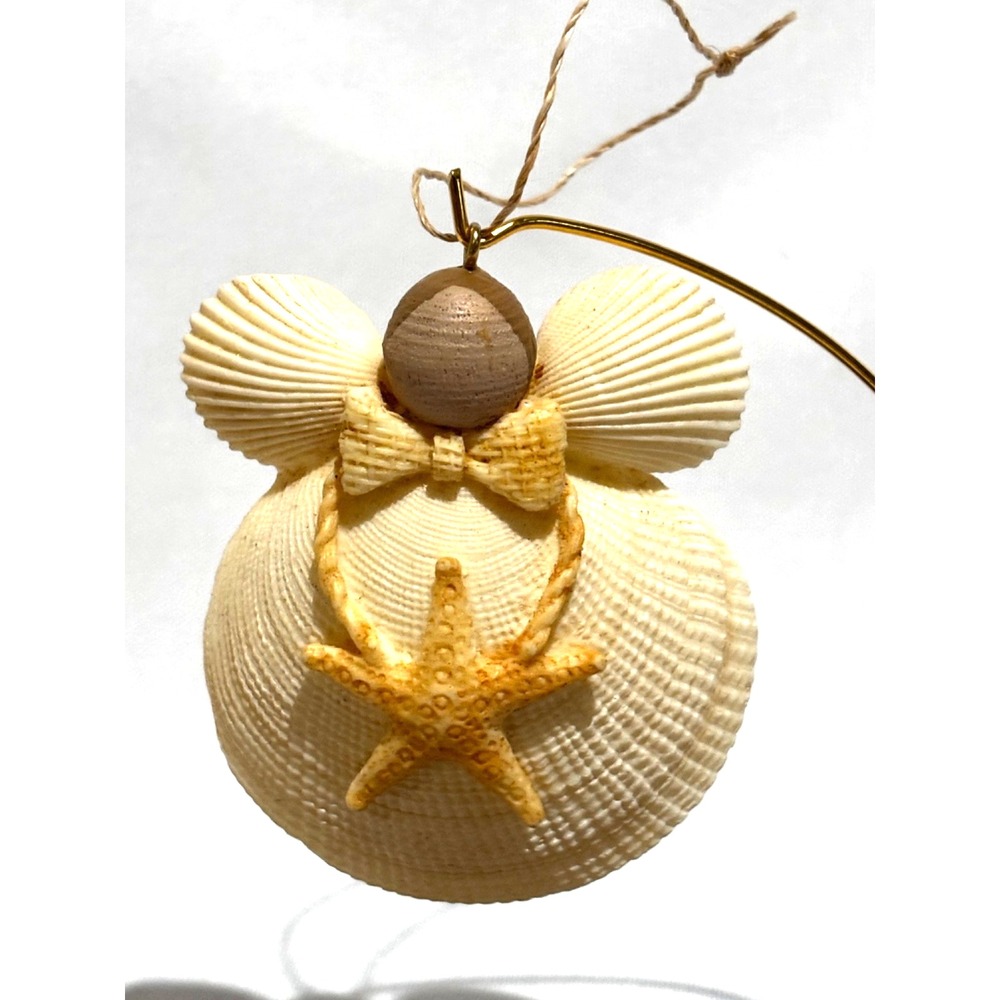 Christmas sea shell ornament angel ocean‎ beach theme holidays collector